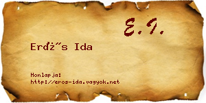 Erős Ida névjegykártya